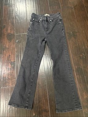 Madewell cali-Demi boot Jeans in Washed Black